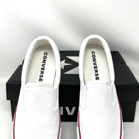 Converse Women Size 167940F CTAS BOULE GORE SLIP ON White Canvas Low Top Sneaker - Picture 4 of 11